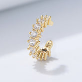 C-shaped Zircon Silver Ear Bone Clip Earring for Women